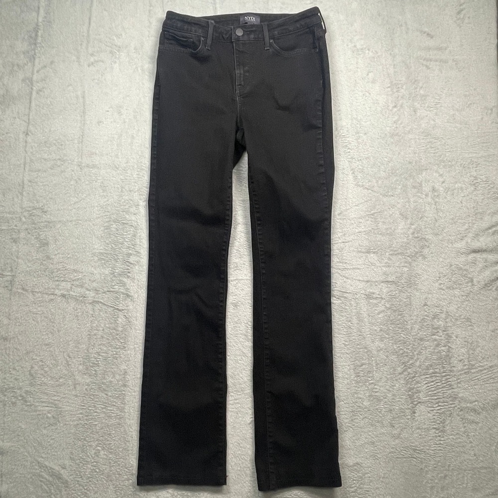 NYDJ Barbara Bootcut Jeans Women 4T Black Lift Tuck Stretch Denim High Rise
